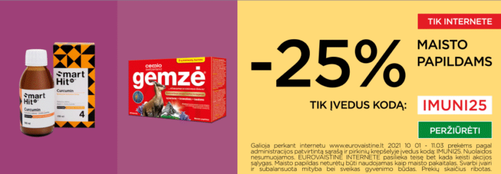 eurovaistine nuolaidos kodas 2